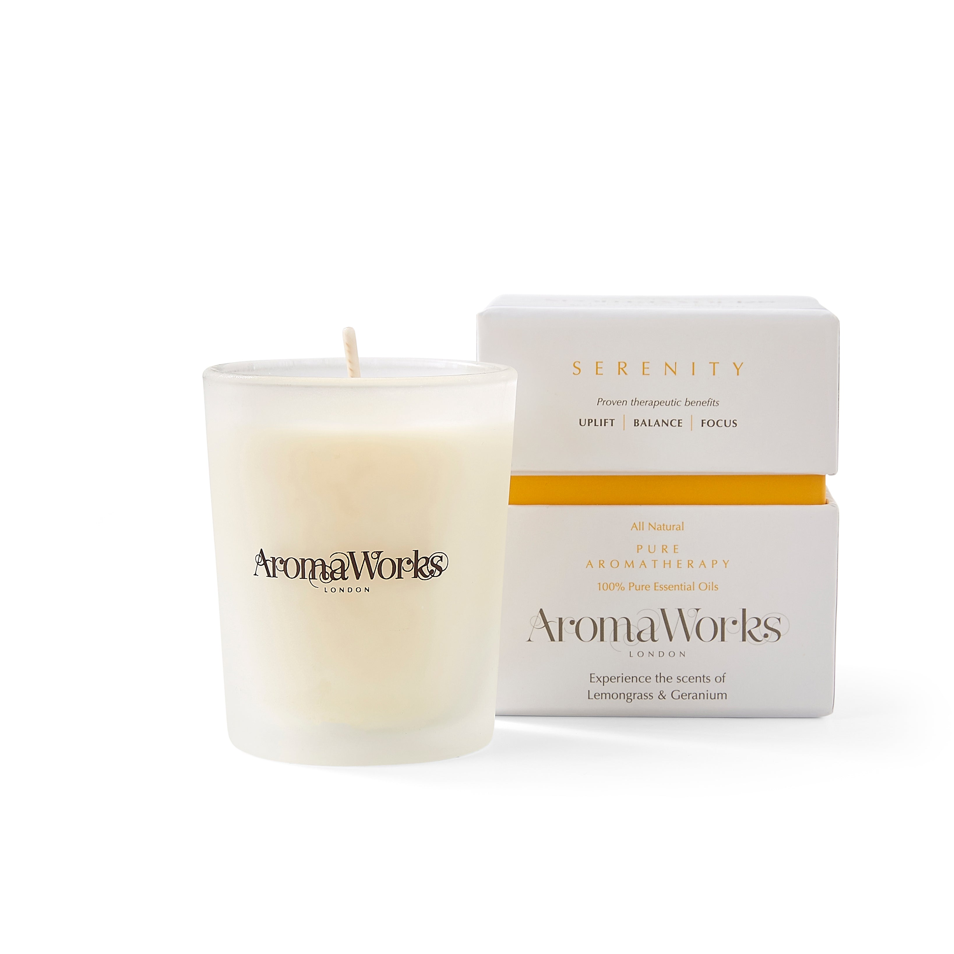 Light Range Lemongrass & Bergamot 30cl Candle + Serenity 10cl Candle